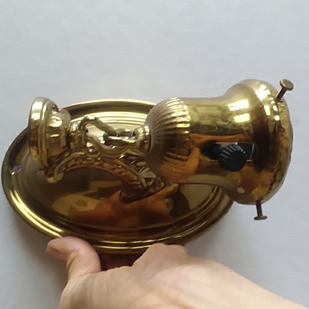 Gorgeous Antique Brass Sconce